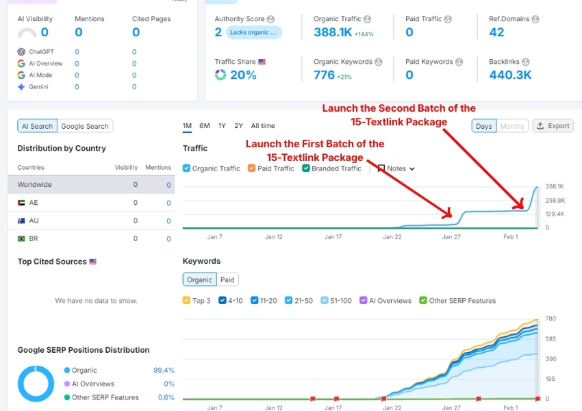 Launch the 10 Textlink Package and 30 Guest Posts
