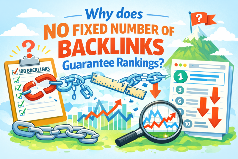 Why does no fixed number of backlinks guarantee rankings?