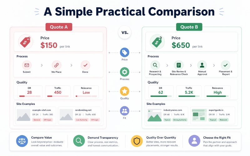 A Simple Practical Comparison
