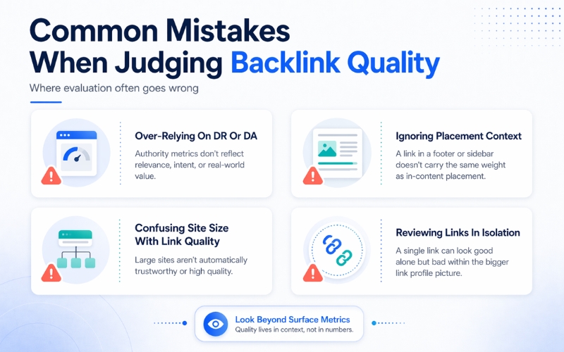 Common Mistakes When Judging Backlink Quality